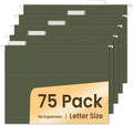 Hanging File Folders 75 Pack Letter Size - Reinforced, Expandable