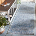 Courtyard 2ft 3in x 6ft 7in Grey/Navy Outdoor Waterproof Runner