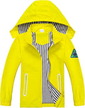 Girls Lightweight Waterproof Rain Jacket with Detachable Hood