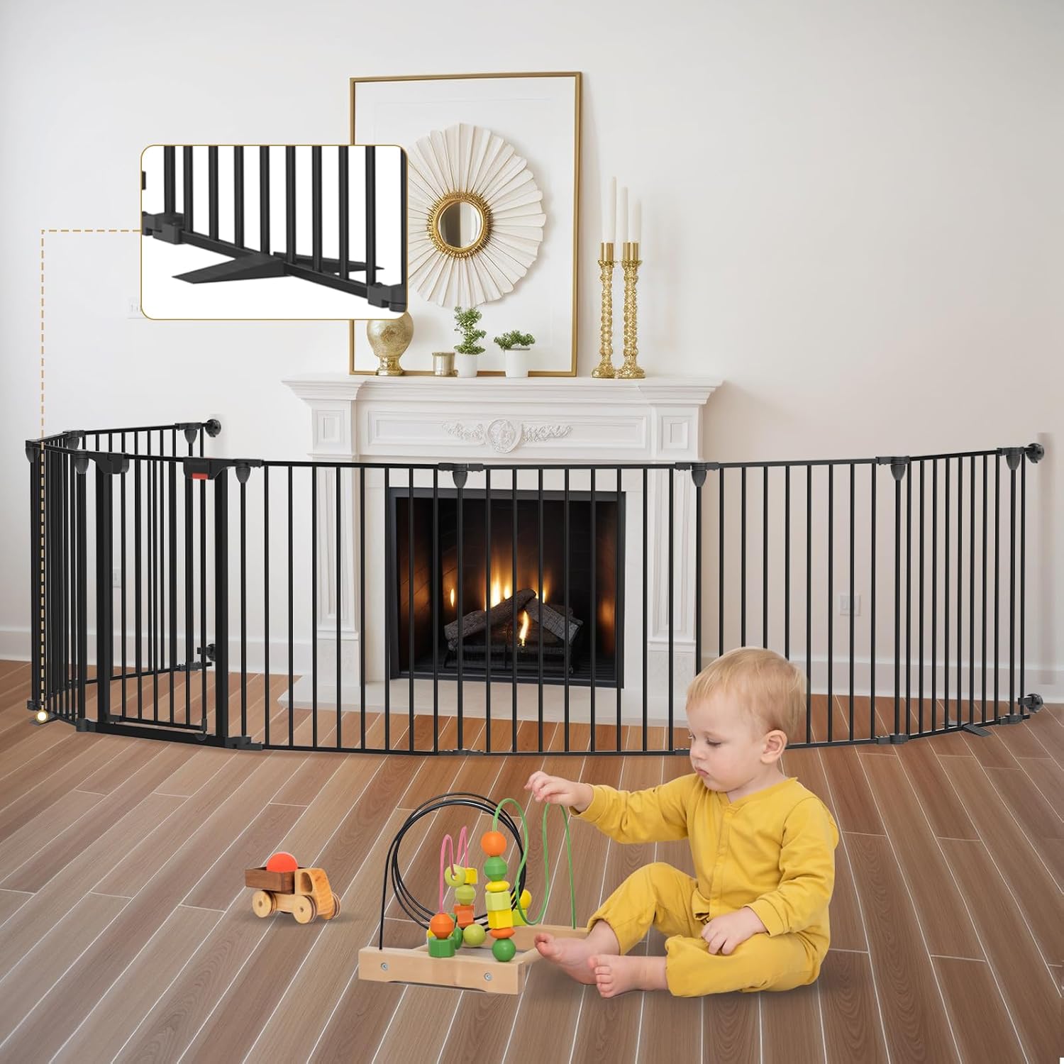 Extra-Wide Baby Gate 27.5in-199in for Safety and Convenience