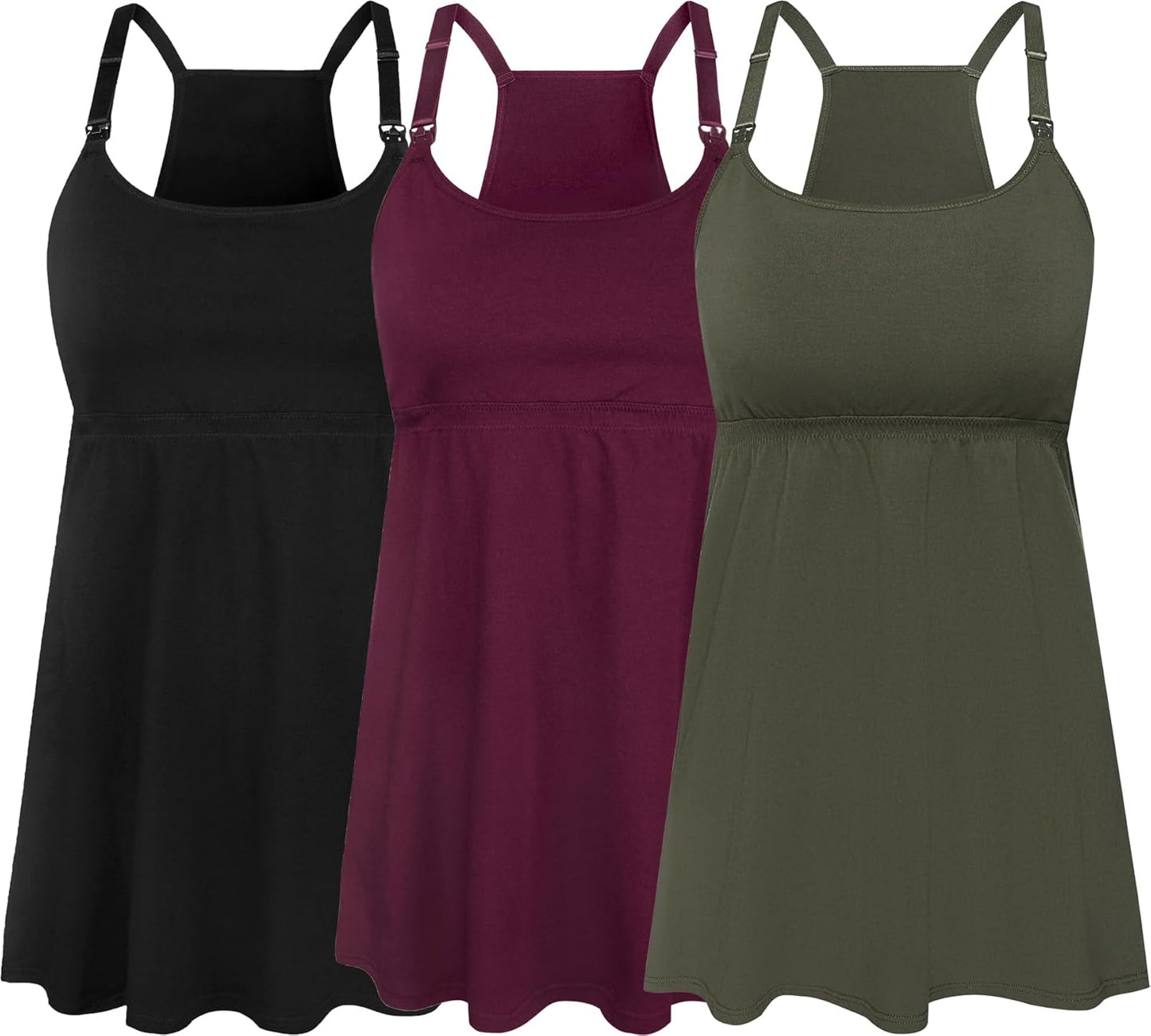SUIEK Maternity Nursing Tank Tops for Comfortable Breastfeeding