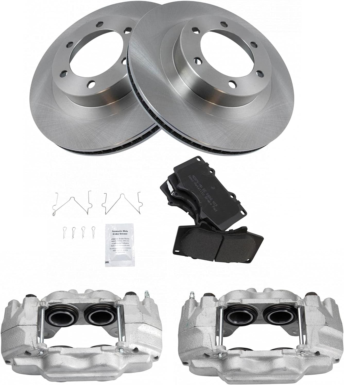 TRQ Front Brake Pad & Rotor Kit for Lexus GX470 & 4Runner