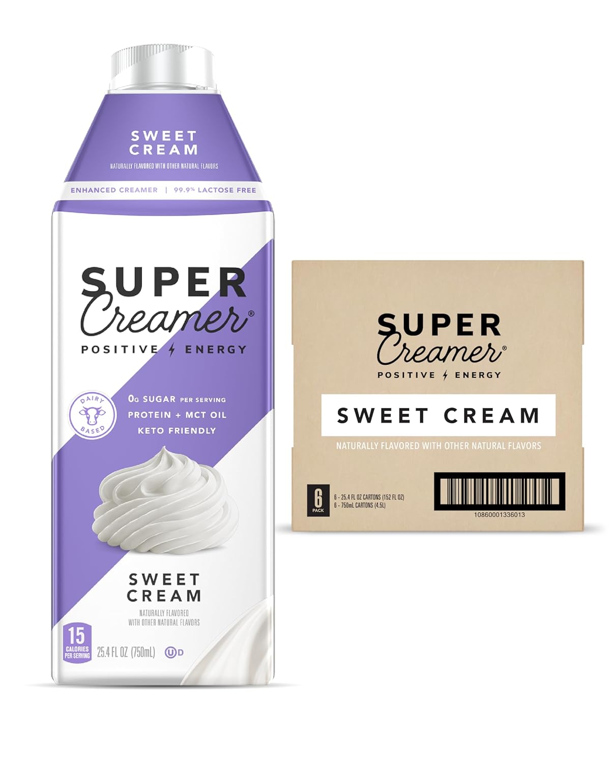 Keto Sweet Cream Super Coffee Creamer | 0g Sugar, 1g Protein, 15 Calories