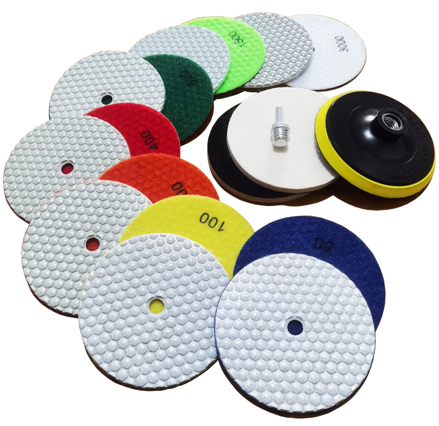 5 Inch Dry Diamond Polishing Pads for Granite and Marble Use