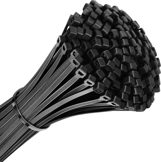 Industrial Strength 8 Black Zip Ties - 200pcs