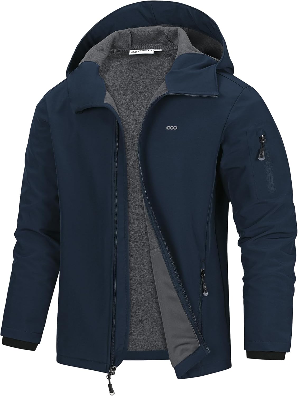 33,000ft Men's Hooded Softshell Jacket for All Weather Use