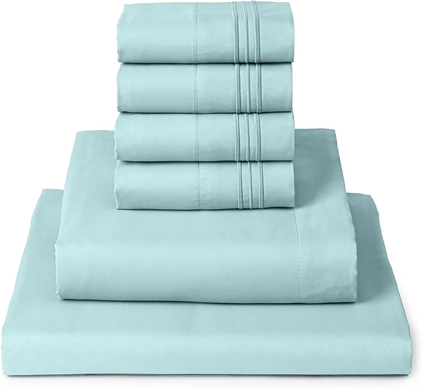 Mellanni Queen Sheet Set - 6-Piece Cooling Bedding for Comfort