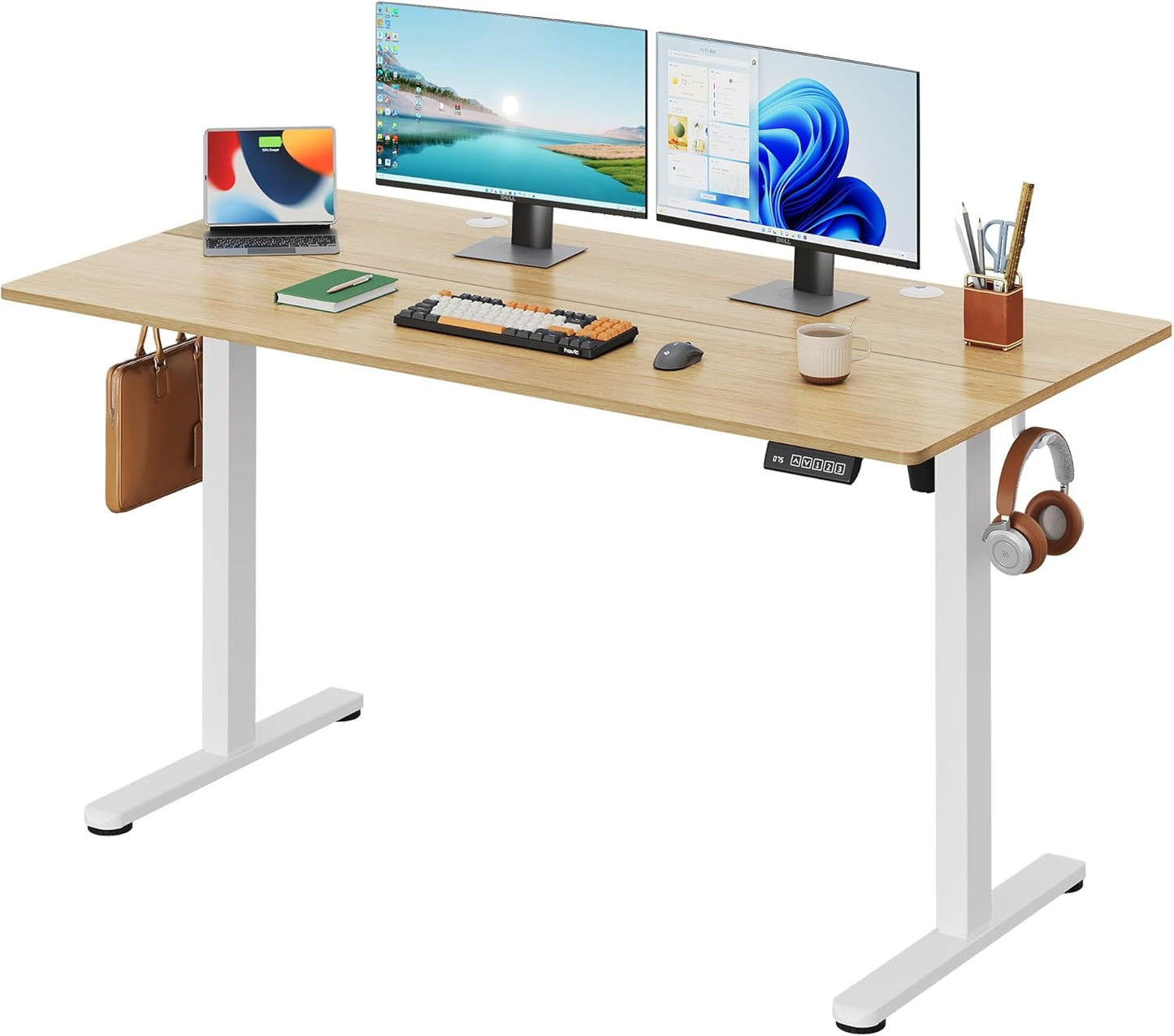 DEVAISE Electric Standing Desk 55 x 28 Inches Adjustable Height