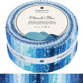 Jelly Roll Fabric Strips for Quilting Eternal Bleu - 40 Strip Bundle