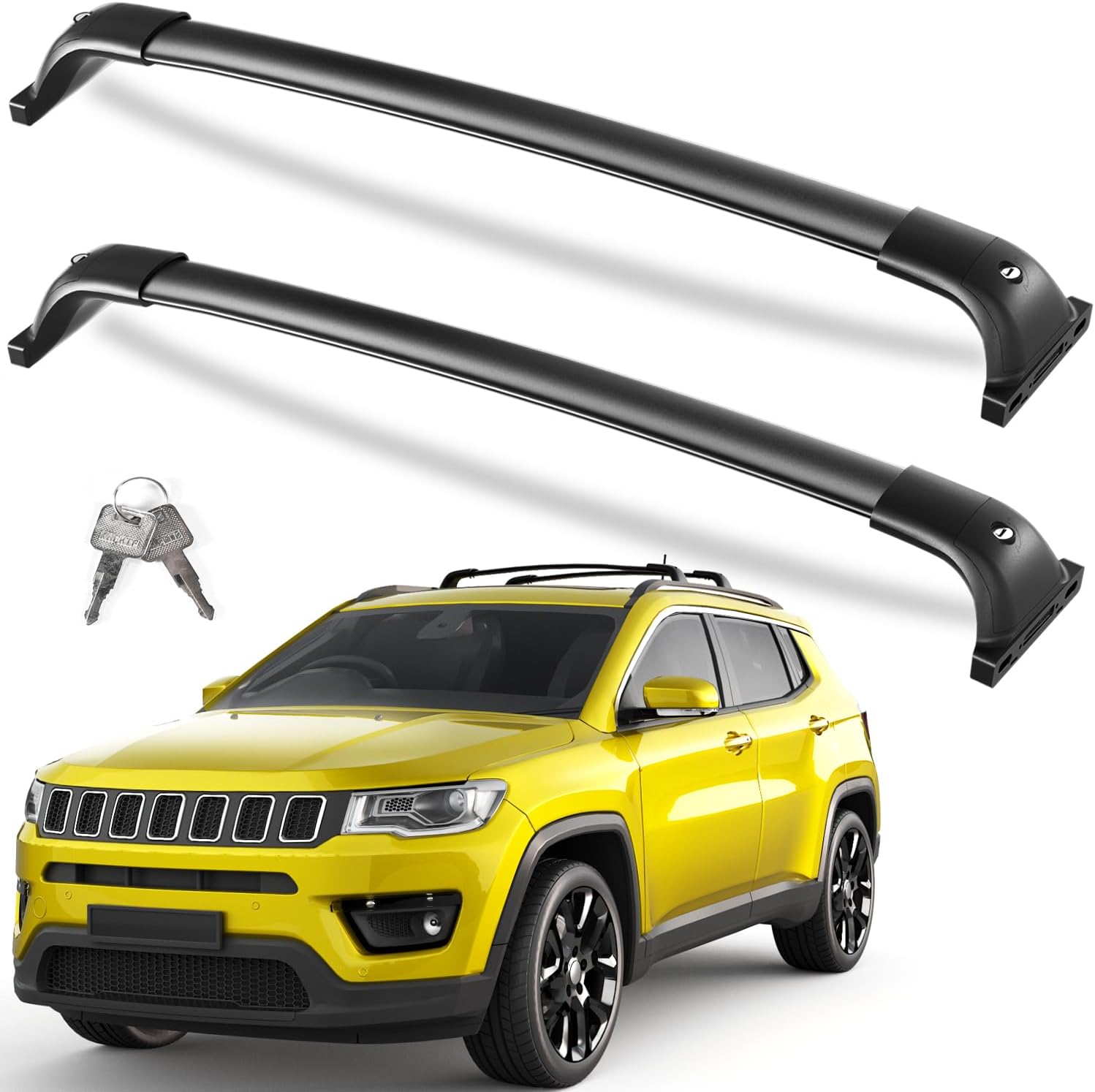 KINGGERI 260lbs Lockable Roof Racks for Jeep Compass 2018-2025