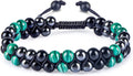 Malachite Crystal Black Obsidian Hematite Bracelet - Protection & Calm