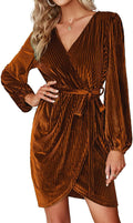 BerryGo Velvet Wrap Mini Dress - Chic Semi Formal Cocktail Dress
