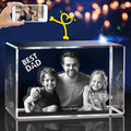 3D Crystal Photo Personalized Gift - Custom Laser Etched Memory