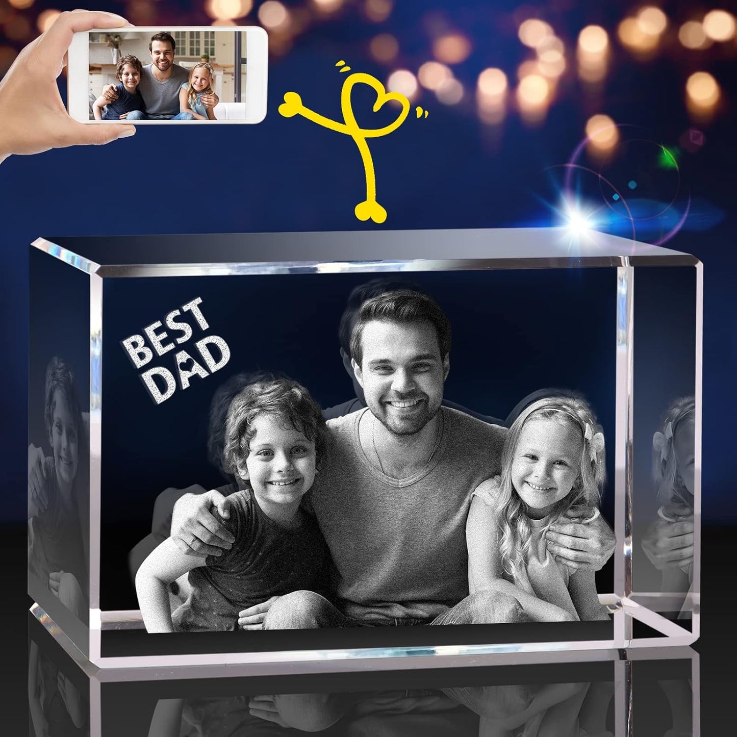 3D Crystal Photo Personalized Gift for Special Occasions
