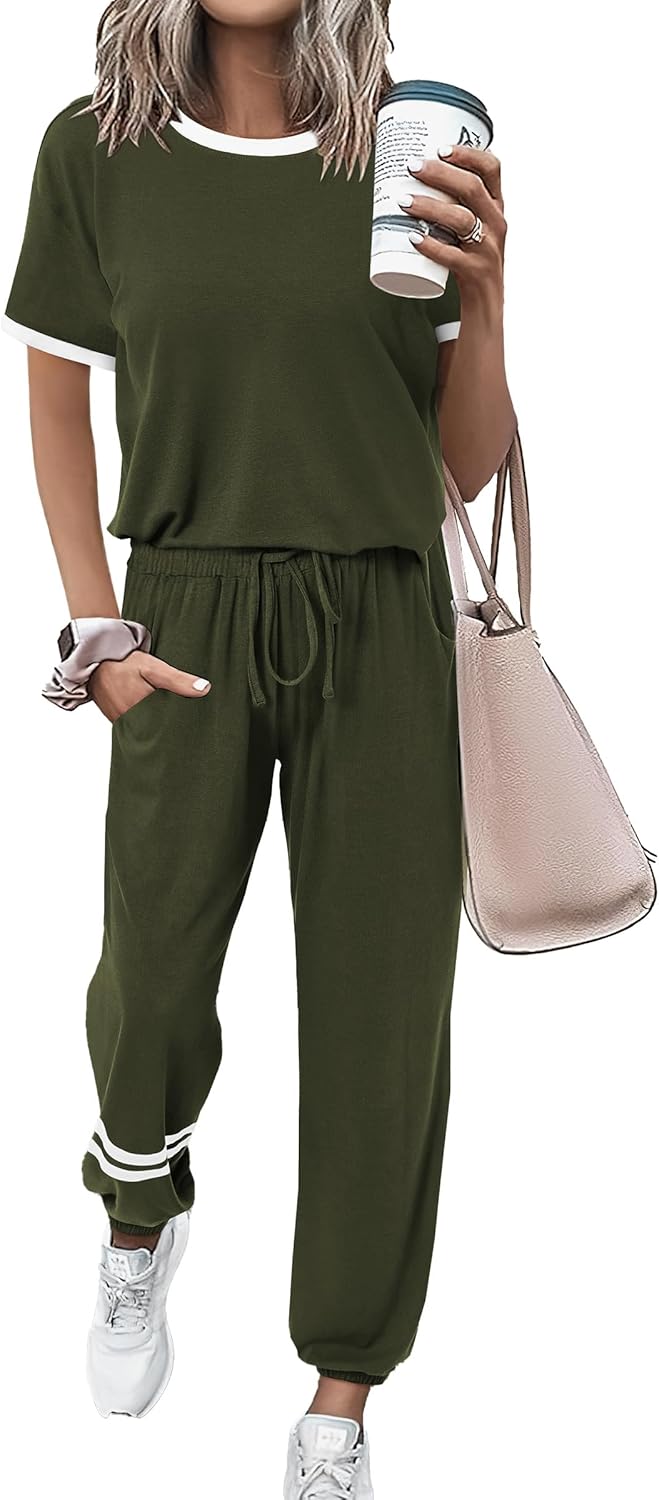 PRETTYGARDEN Women's Two Piece Sets for Summer Travel and Lounge