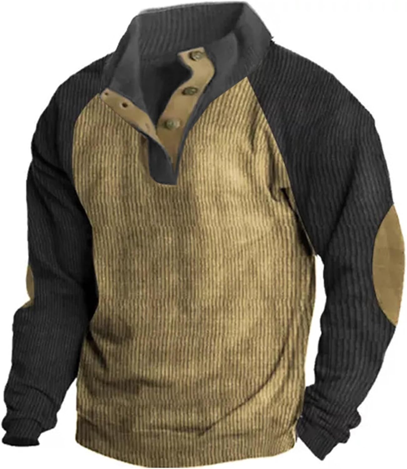 Button Collar Lightweight Hoodie for Men