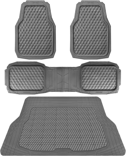 CAR PASS Heavy Duty Rubber Car Floor Mats for All Weather Use