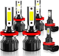 Compatible Nissan Altima High Low Beam Fog Bulbs Combo - 6500K Bright