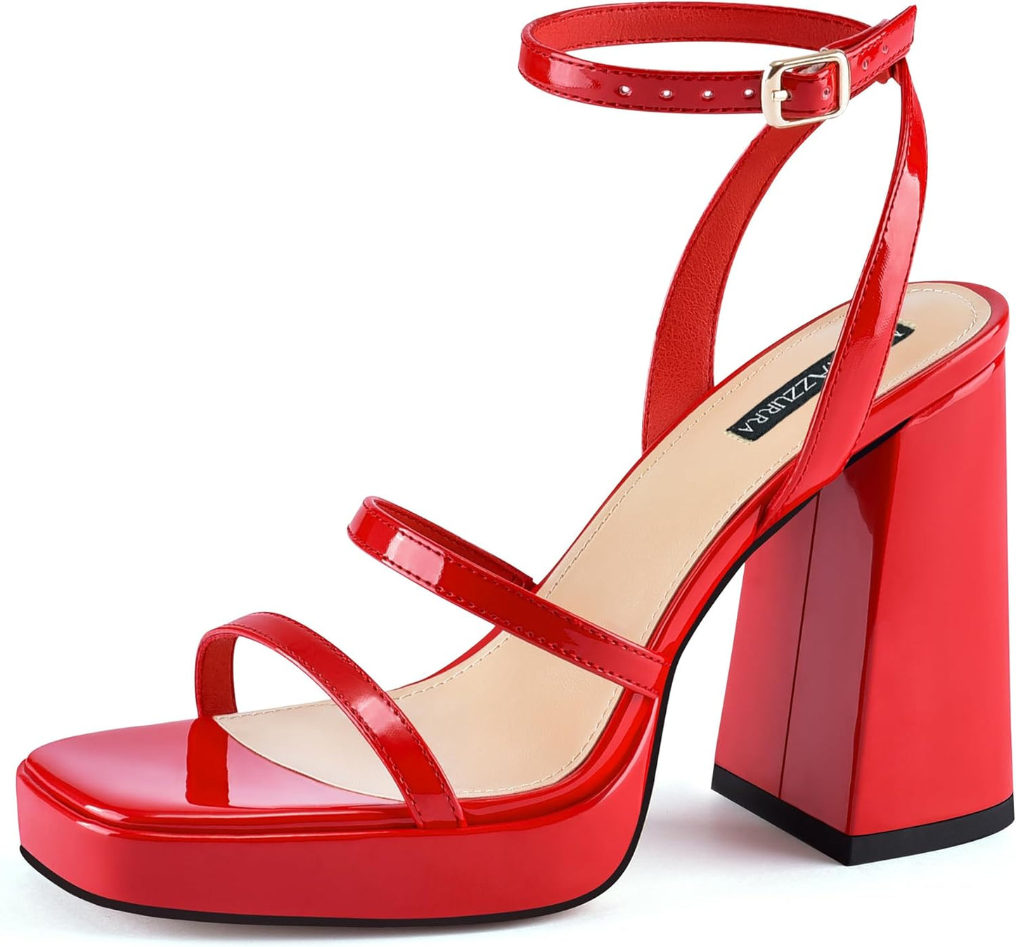 MIRAAZZURRA Platform Strappy Heel Sandals for Women Events