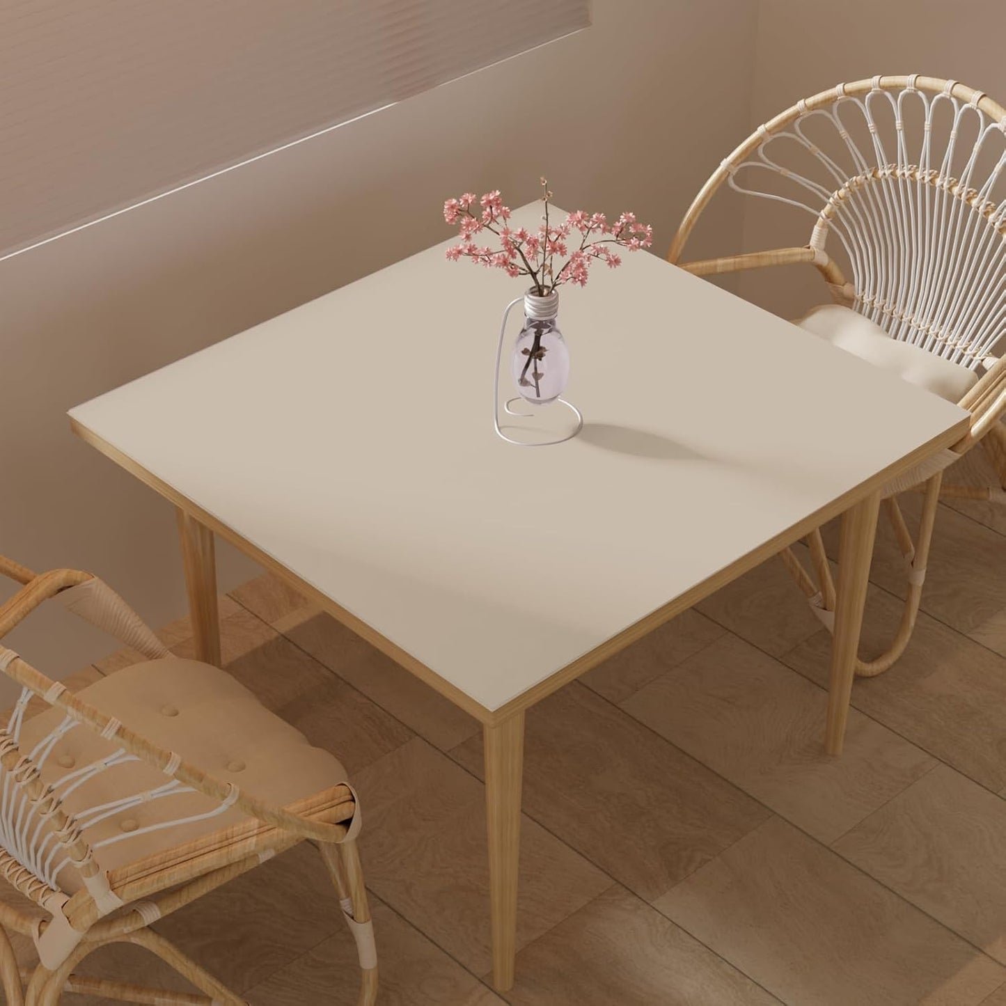 Leather Table Cover Protector for Dining Room Table, 42x42 in