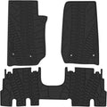 Car Floor Mat for Jeep Wrangler 4 Door JK Sahara Rubicon - Full Black