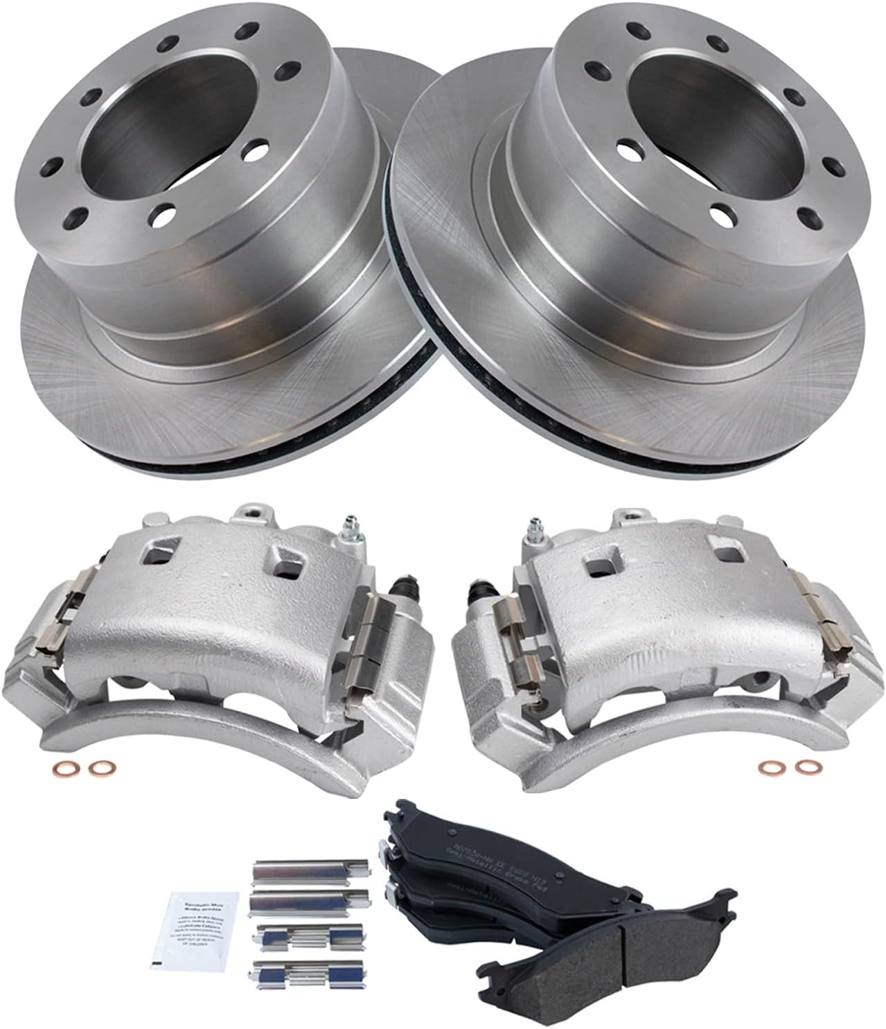 TRQ Rear Brake Pad & Rotor Kit for 2003-2008 Dodge Ram 3500