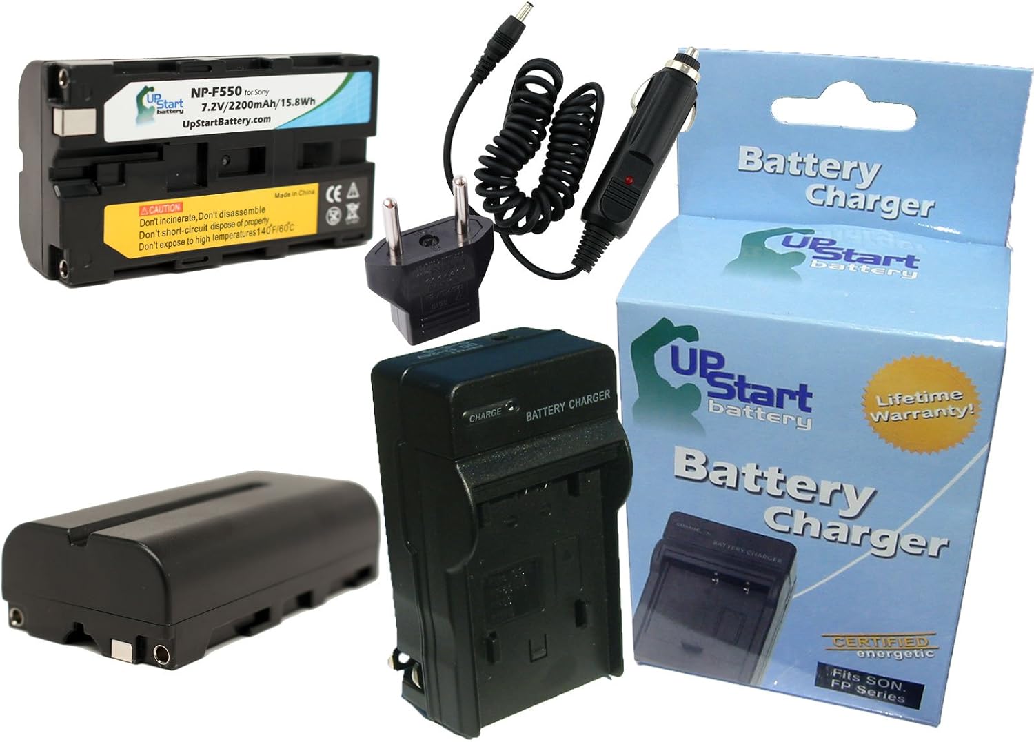 Replacement Sony CCD-TRV37 Battery and Charger with Adapters