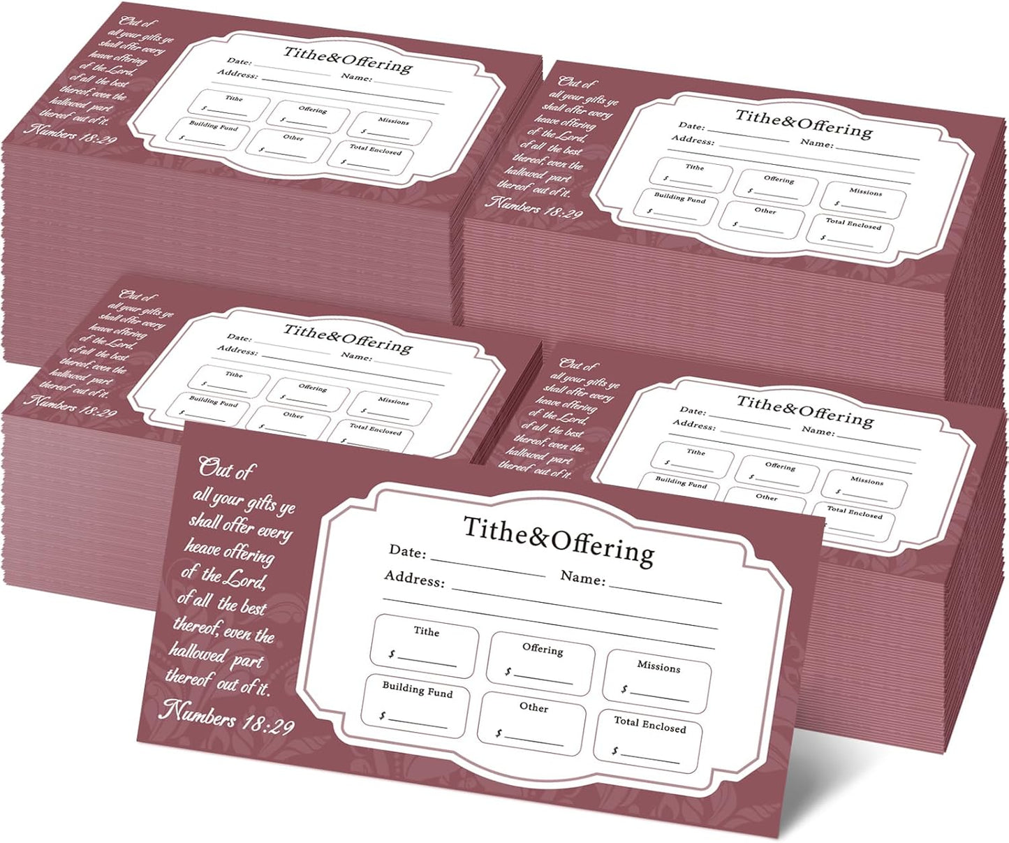 Woanger 1000 Count Church Offering Envelopes for Tithes and Donations