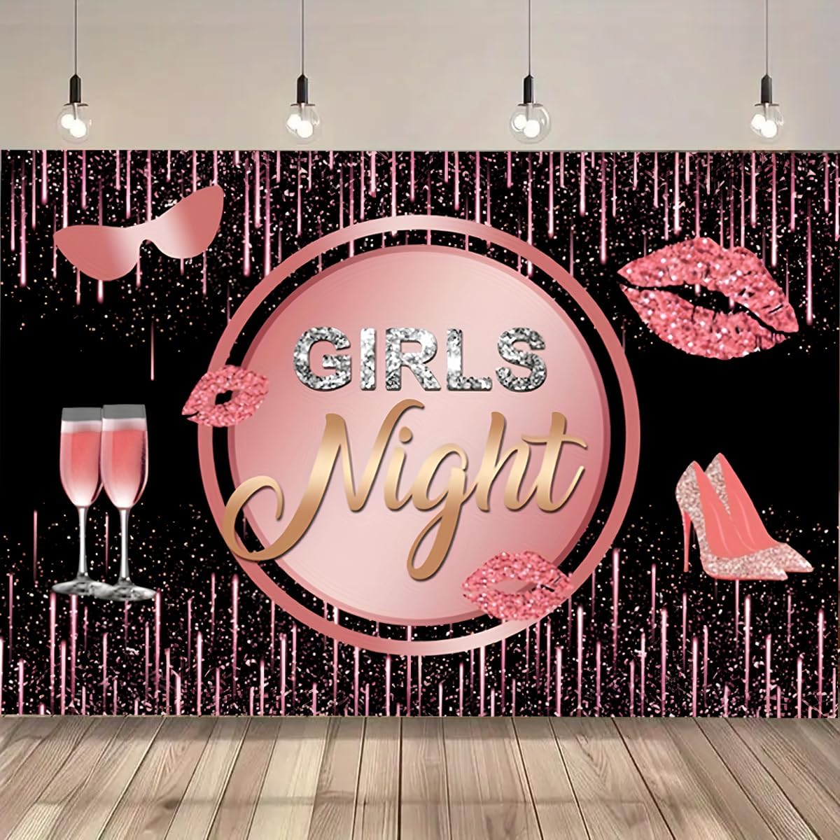 Girl Night Backdrop for Makeup Spa Party Decorations 9x6ft