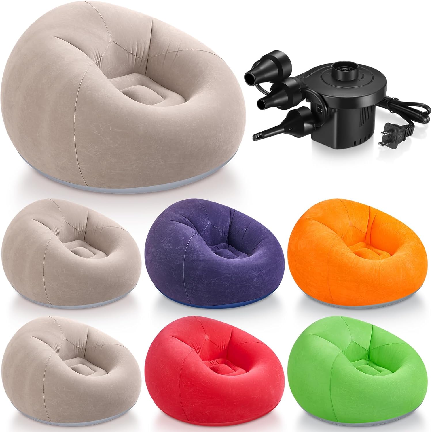 Comfy Inflatable Bean Bag Set - Easy Setup, Perfect for Adults! - Realspring