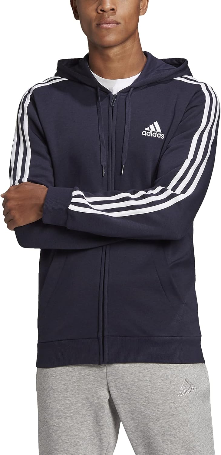 adidas Men's Essentials Fleece Hoodie: Full-Zip Comfort