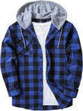 Stylishly Casual ZITY Men's Flannel Hoodie for the Chic Look
