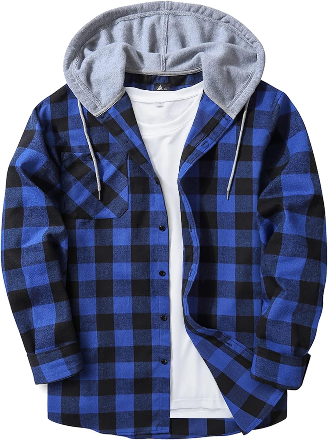 ZITY Men's Flannel Hoodie Shirt for Stylish Casual Wear