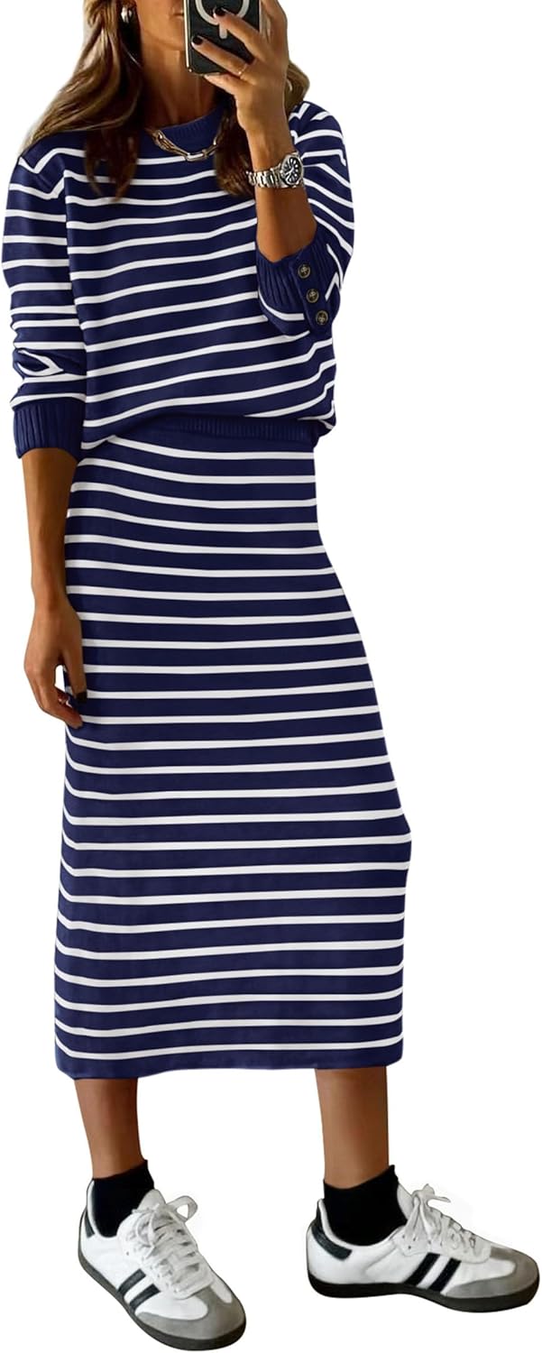 Stylish 2 Piece Skirt Sets for Women Fall Fashion 2025