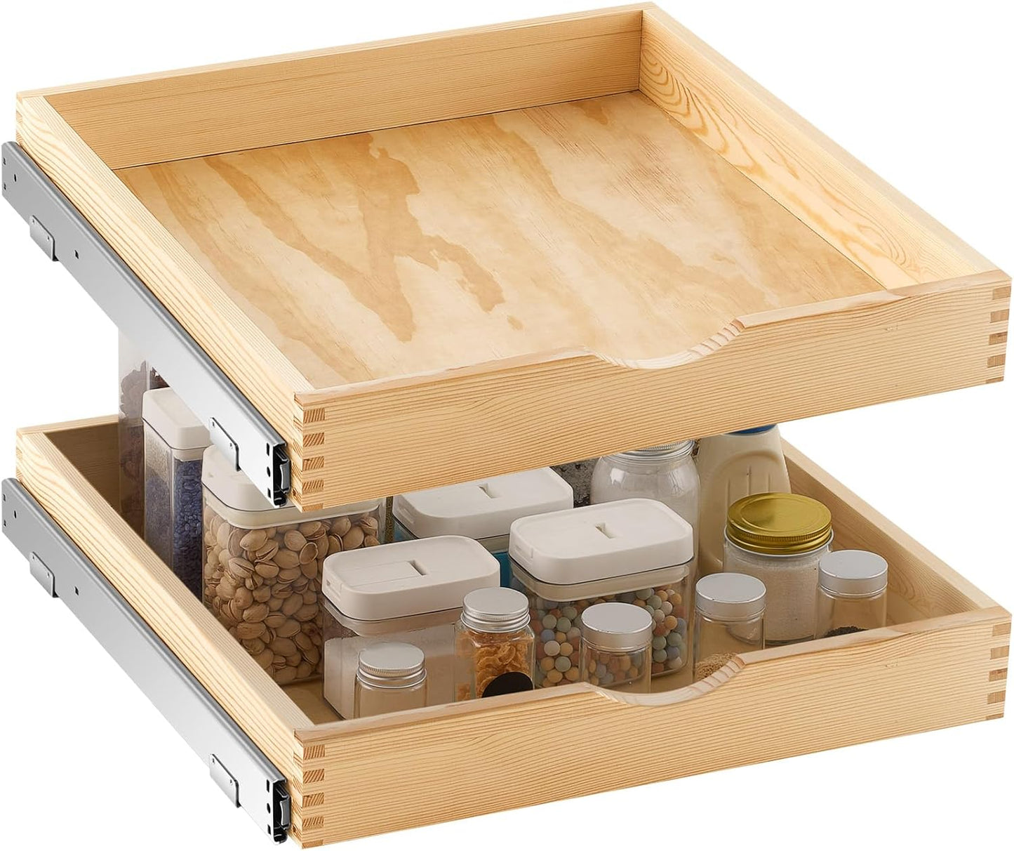 Pull Out Tray Cabinet Organizer for Kitchen Storage Solutions