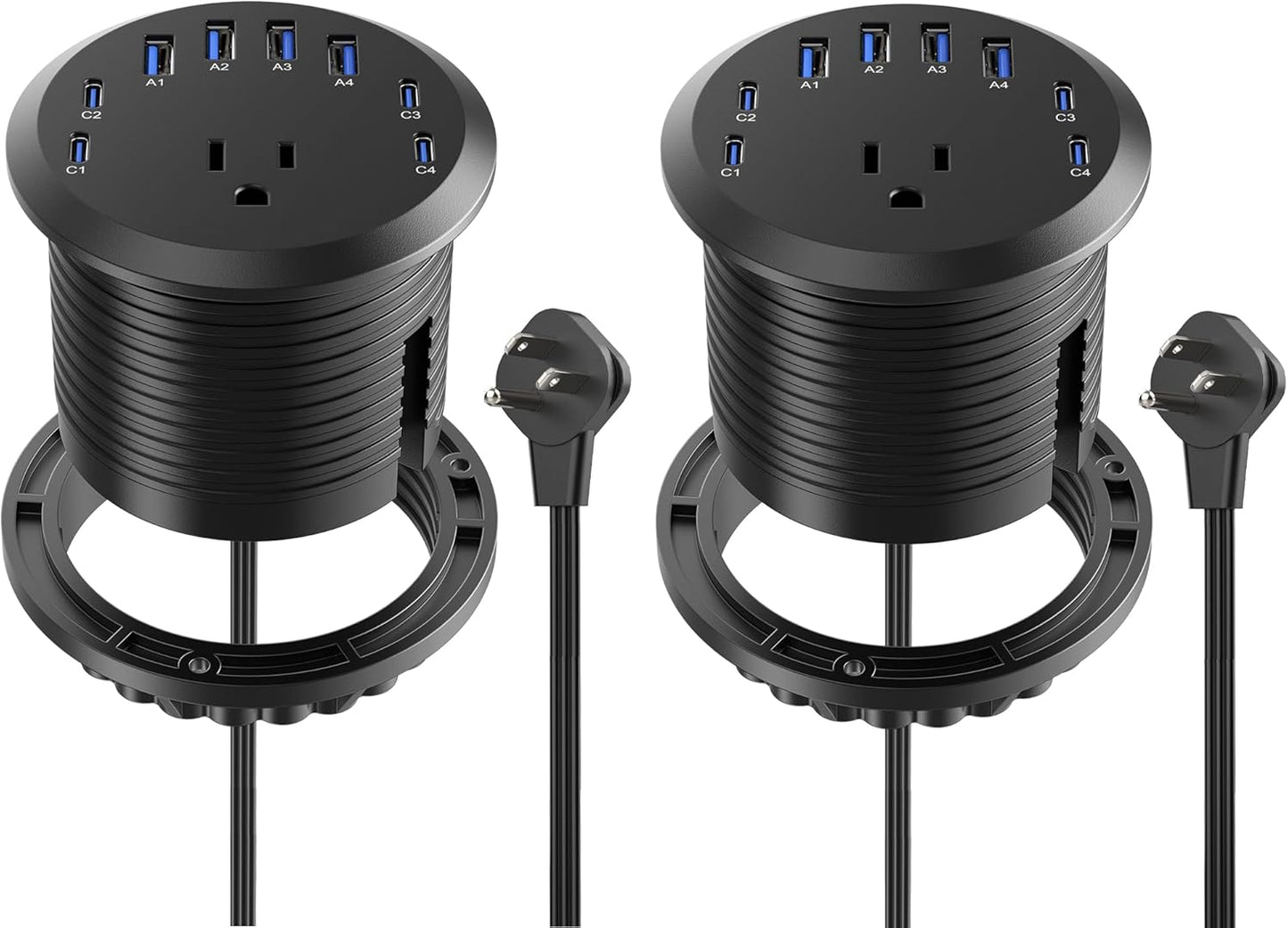 Jgstkcity 65W USB-C Hidden Desktop Power Grommet for Convenience