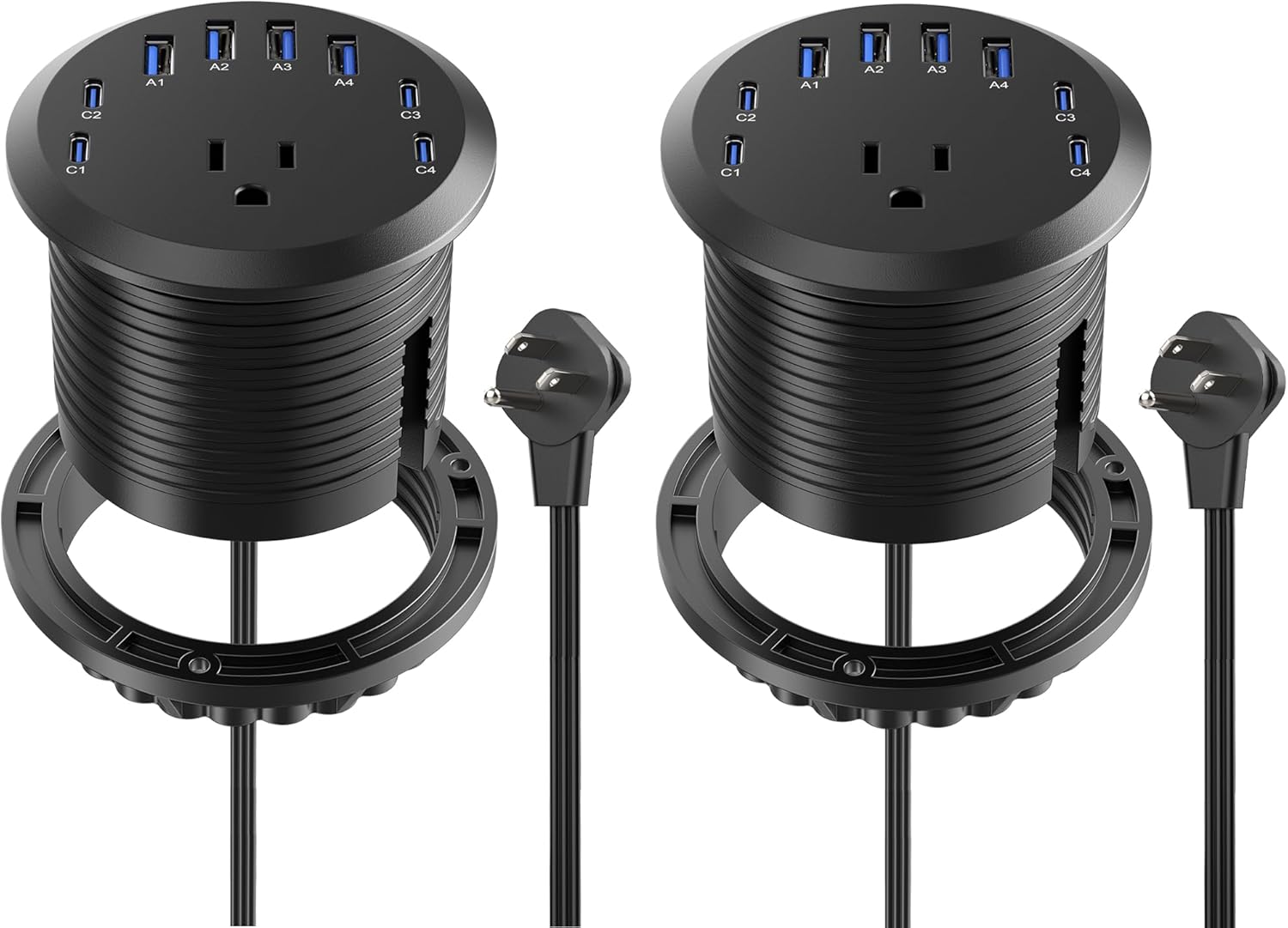 Jgstkcity 65W USB-C Hidden Desktop Power Grommet for Convenience