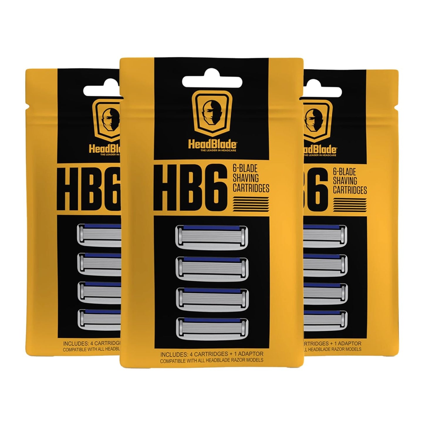 HeadBlade HB6 Refill Shaving Razor Blades for Smooth Shaves