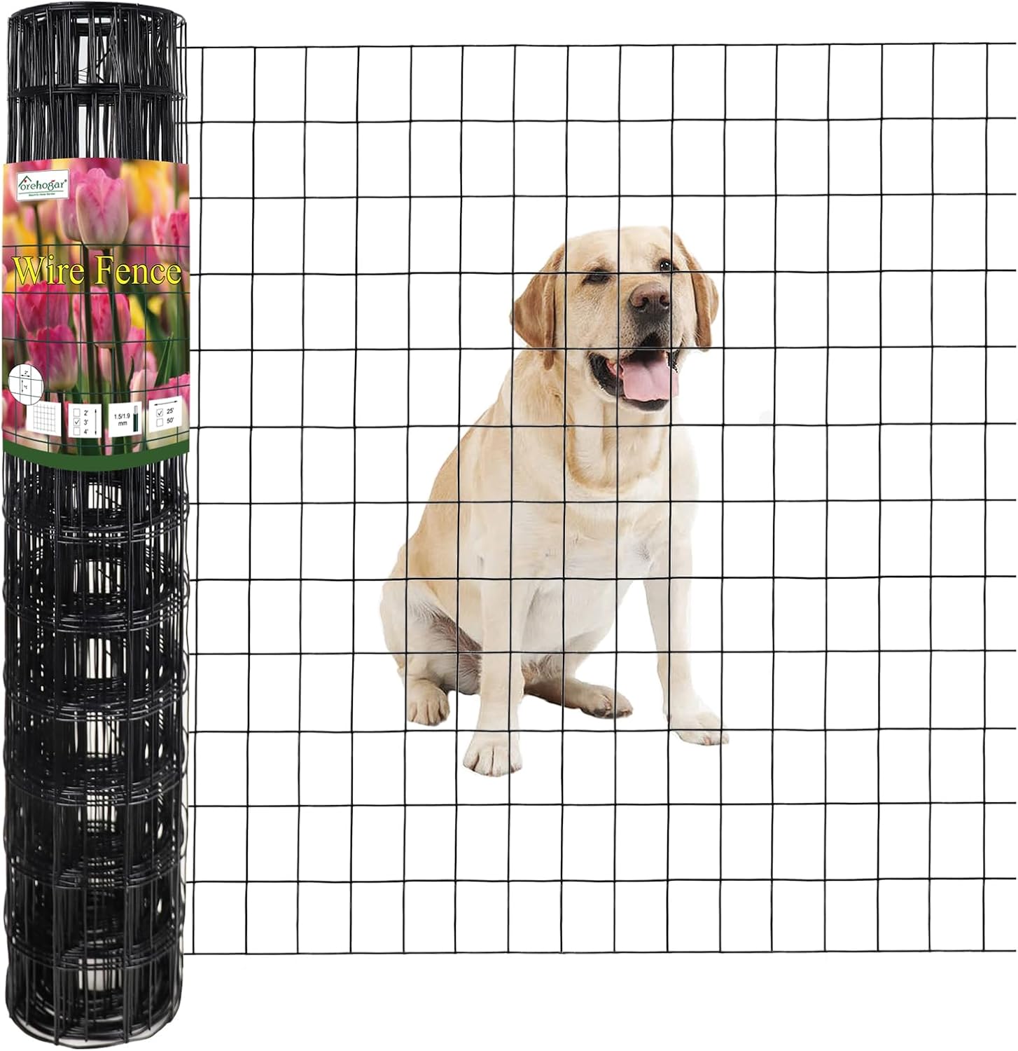 Black PVC Coated Welded Wire Fence for Garden and Poultry Use