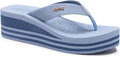 Womens Platform Wedge Flip Flops - Comfortable Dressy (Style 64Q5)