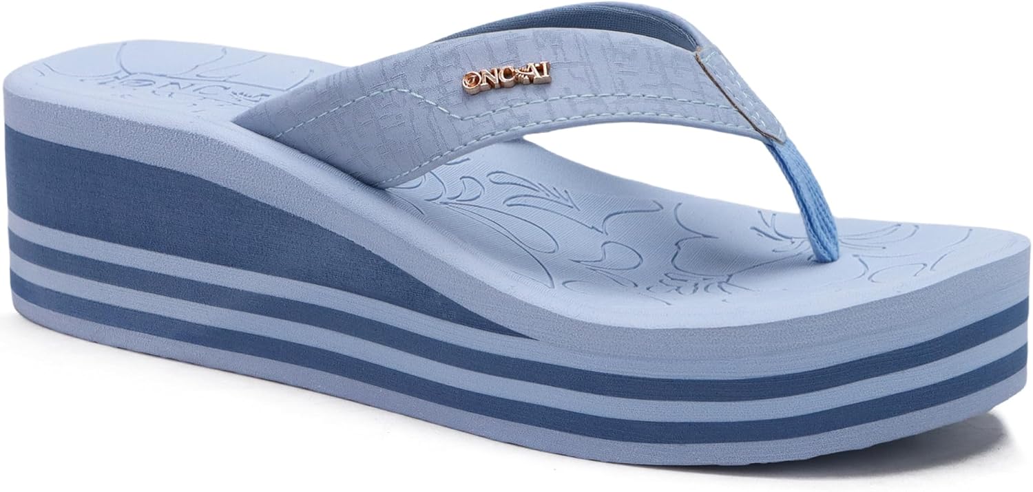 ONCAI Womens Platform Wedge Flip Flops for Summer Style