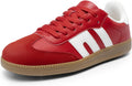 Women's Tennis Sneakers Walking Flats - Comfortable Retro Style These