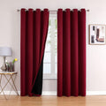 Blackout Curtains 90 in Long 2 Panels Set - Total Light Block