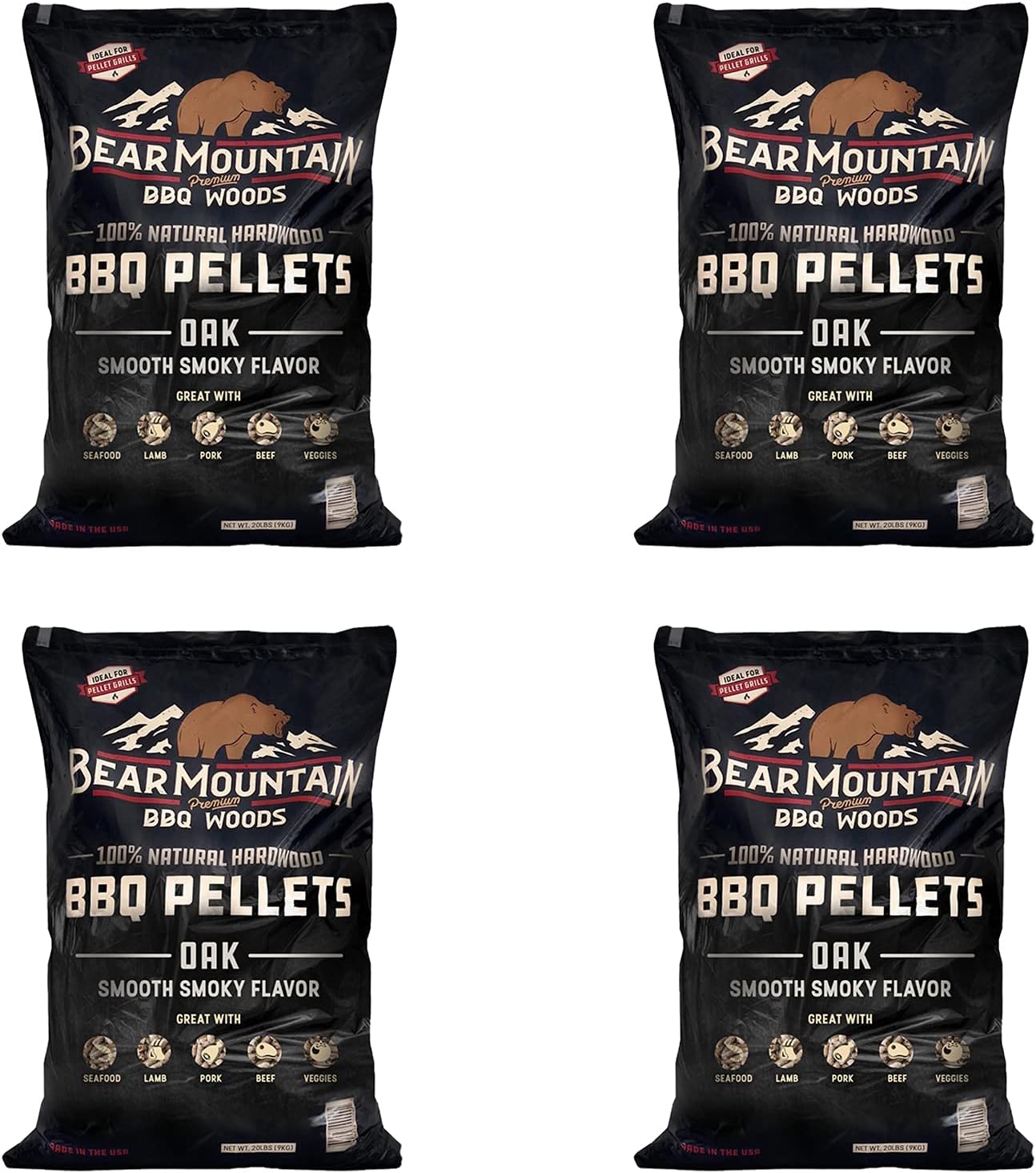 Bear Mountain BBQ Premium Hardwood Oak Wood Chip Pellets 20 lbs