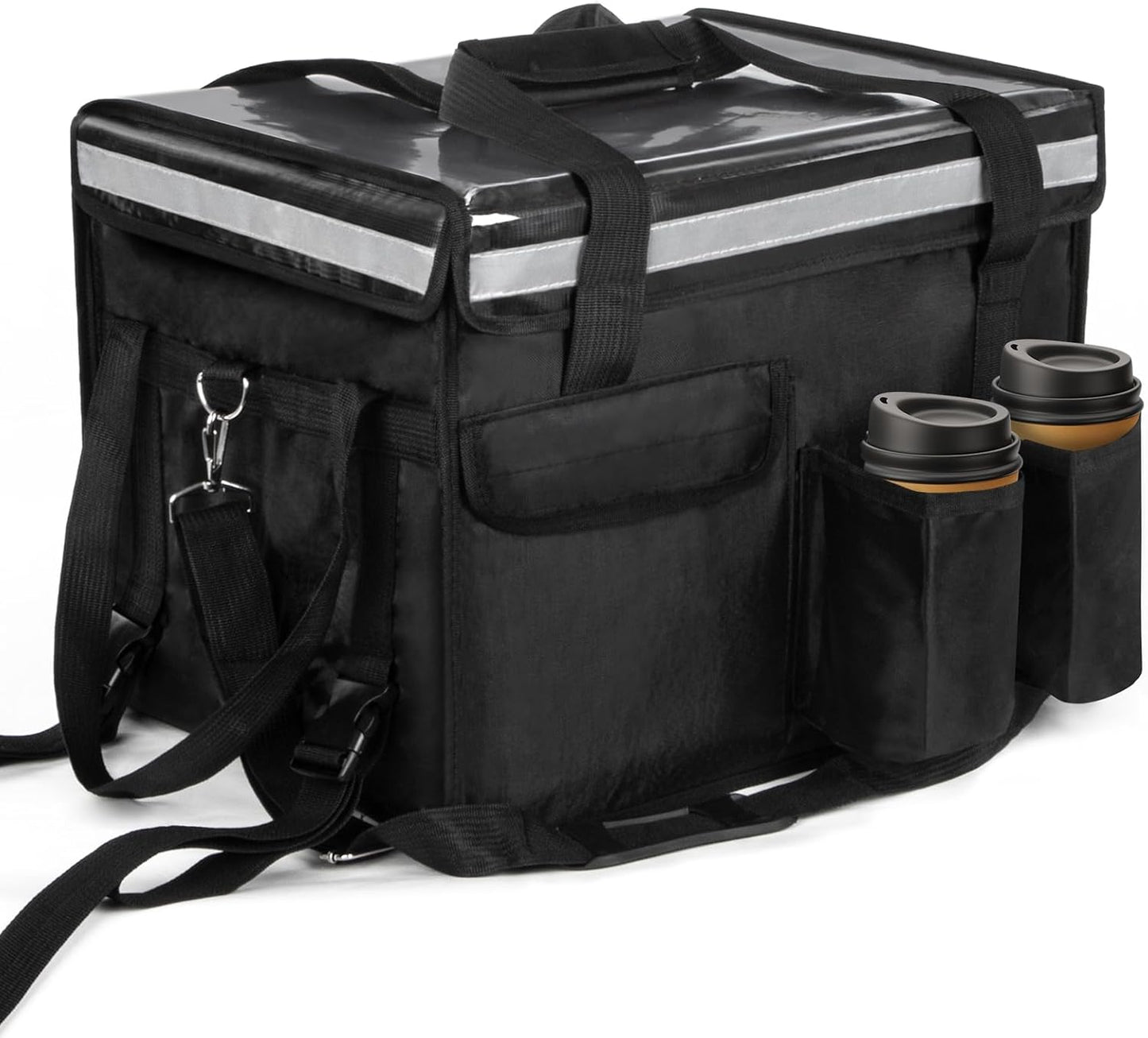Insulated Bags for Food Delivery with Cup Holder - Heavy Duty