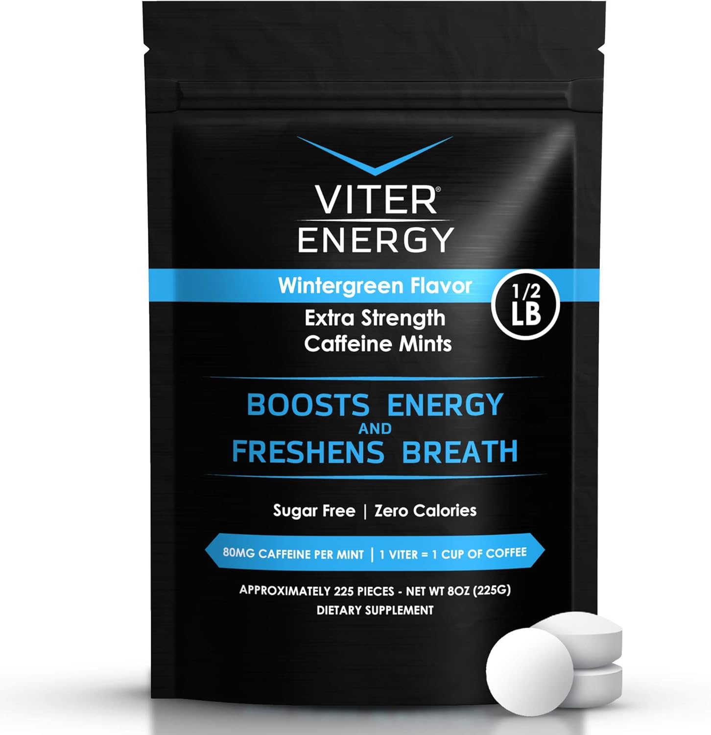 Viter Energy Extra Strength Caffeinated Mints for Quick Boost