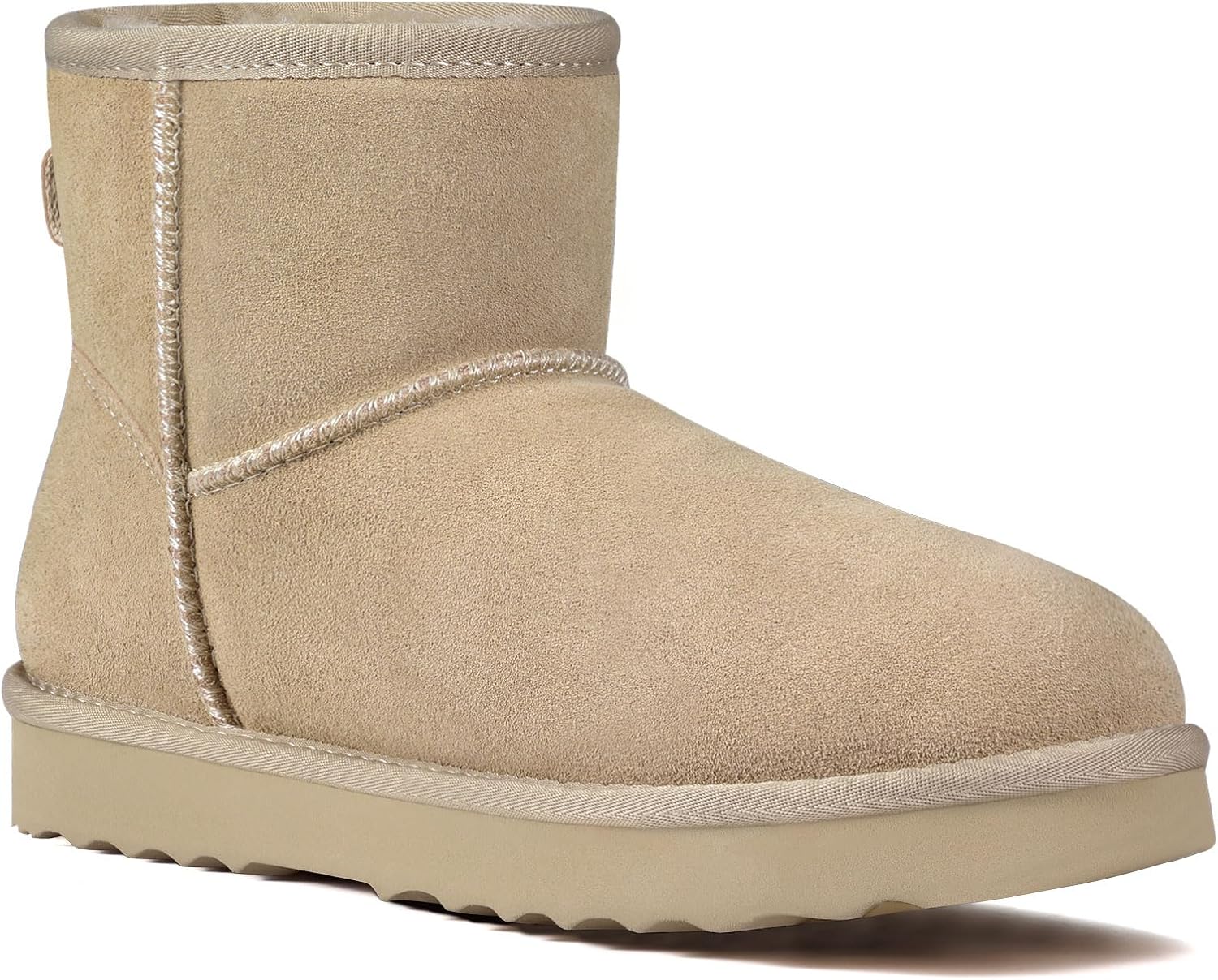KIDMI Women's Classic Genuine Suede Mini Boots for Winter Fun