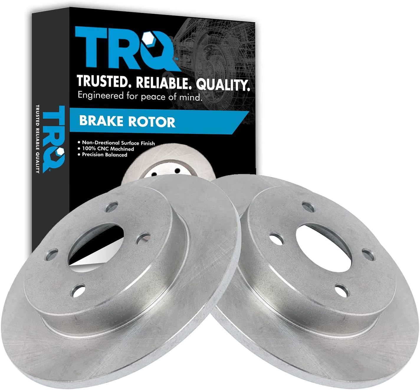 TRQ Rear Brake Rotors Set for Saturn SC SL SW Models 1991-1998