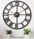 24 Inch Large Oversized Farmhouse Wall Clock - Silent Decorative