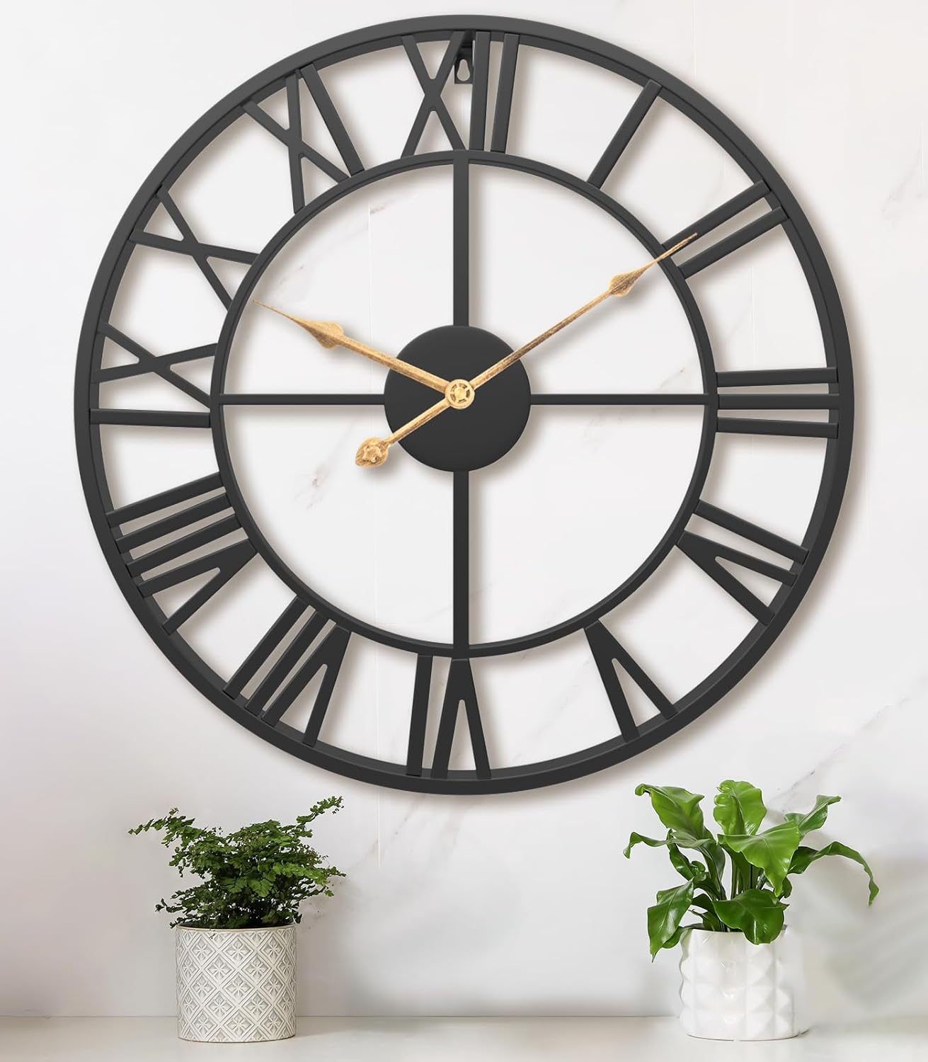 24 Inch Large Oversized Farmhouse Modern Decorative Wall Clock
